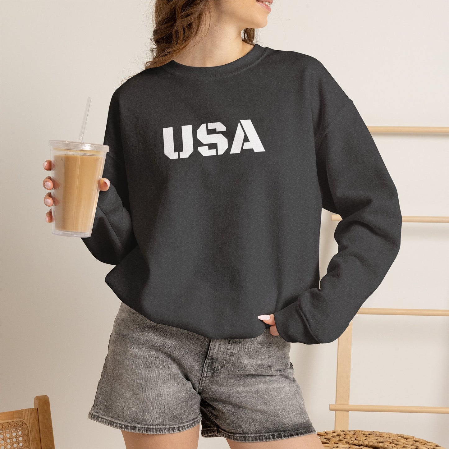 Cozy USA Unisex Crewneck Sweatshirt | Perfect Layering Piece for Every Season | Great Gift for Him/Her | Trendy Style for Casual Outings