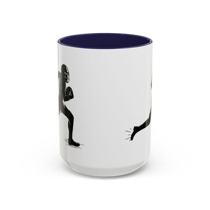Football Player Themed Accent Coffee Mug, Sports Fan Gift, Unique Mug for Athletes, Coffee Lover, Game Day Essential - TRV