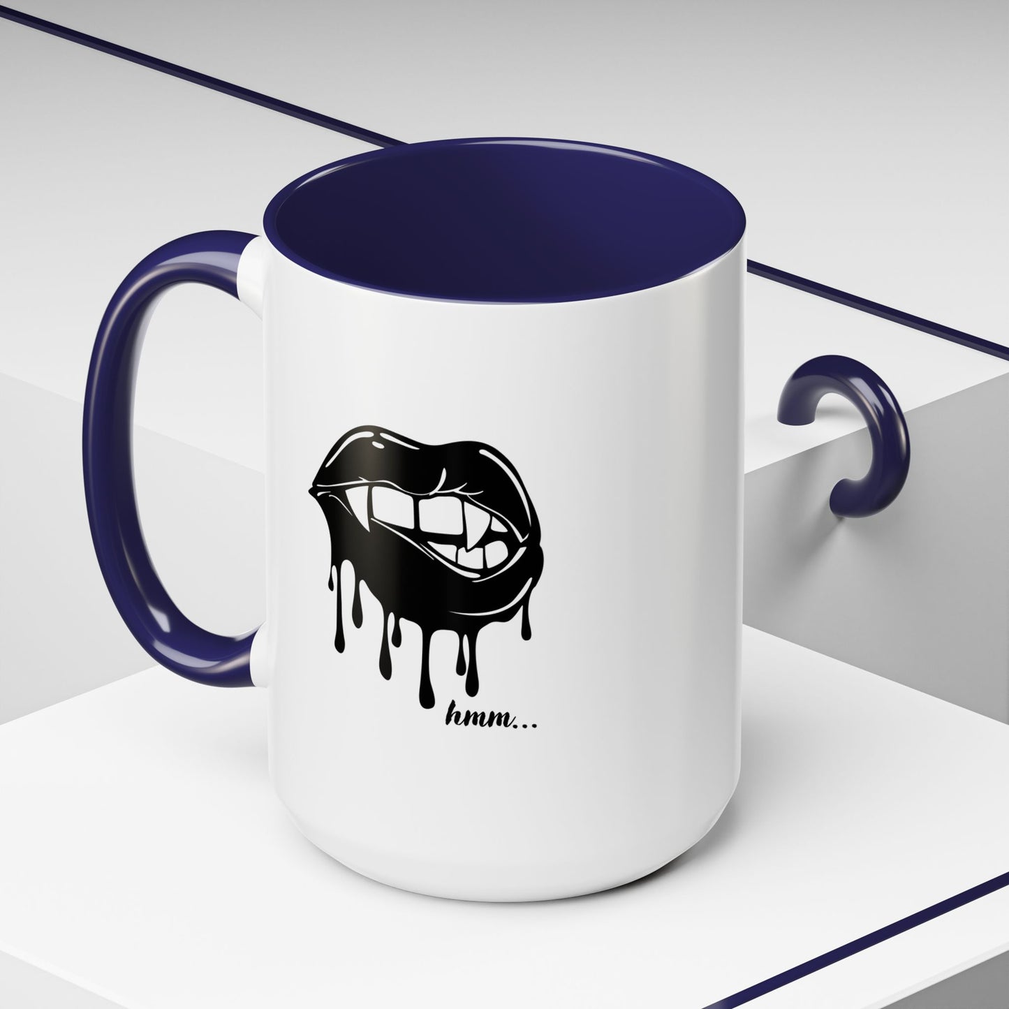 Vampire Lip Accent Coffee Mug - 11oz & 15oz - Unique Halloween Gift