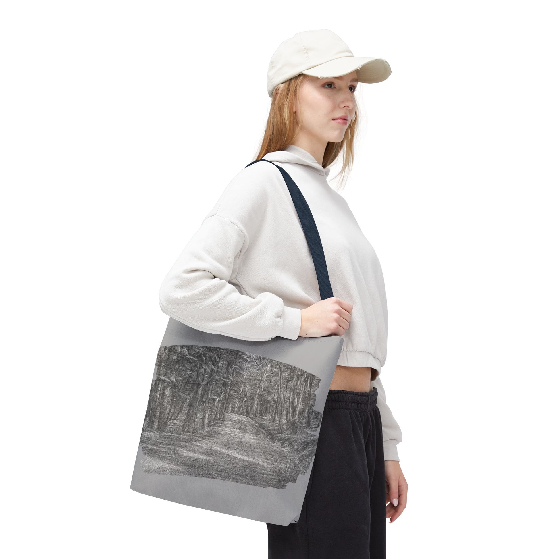 Scenic Path Tote Bag, Reversible Tote, Eco-Friendly Shopper, Outdoor Adventure Bag, Gift for Nature Lovers, Stylish Carryall - TRV