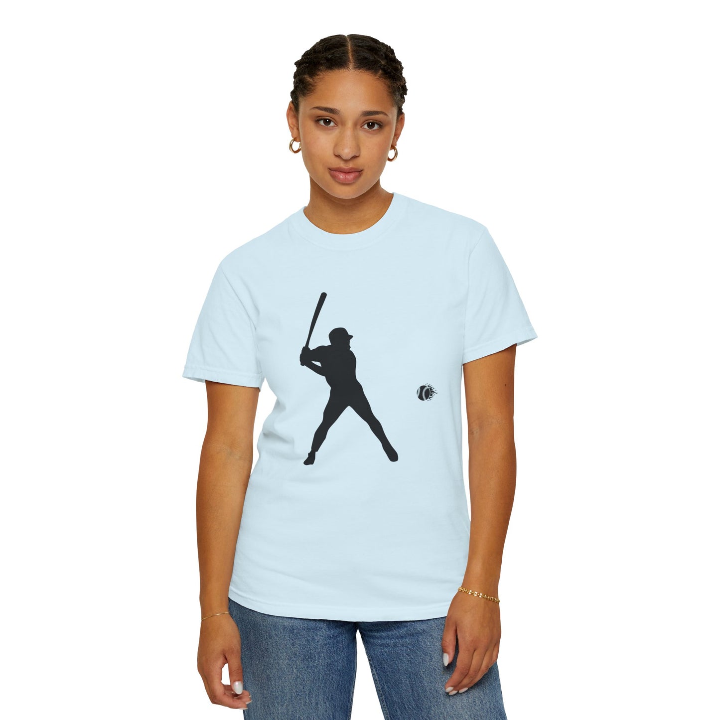 Unisex Baseball Silhouette Tee, Casual Wear, Sports Fan Apparel, Gift for Athletes, Summer Outing Outfit, Soft Cotton Shirt