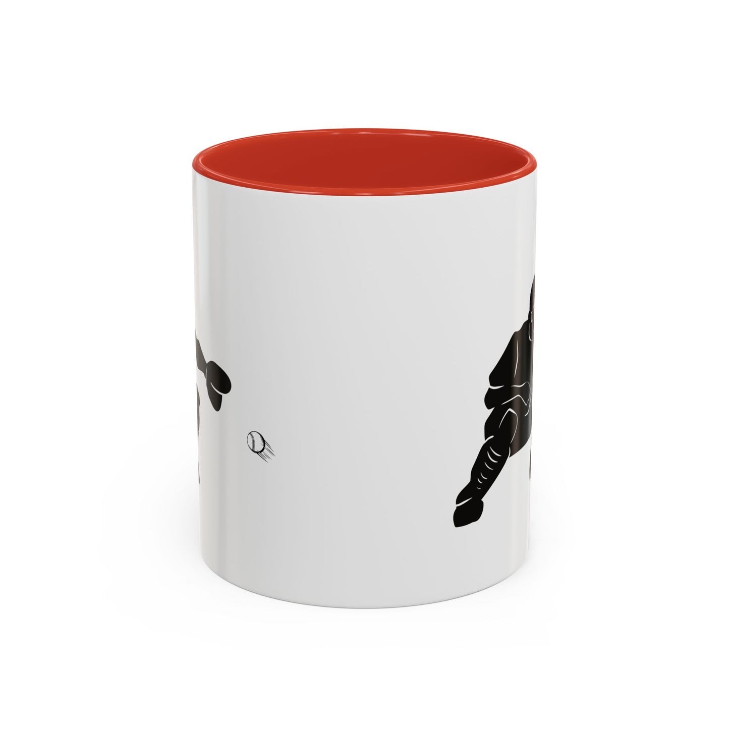 Baseball Catcher Coffee Mug, Sports Gift for Coaches, Black Accent Mug for Fans, Perfect for Birthdays & Celebrations, Unique Cup - TRV
