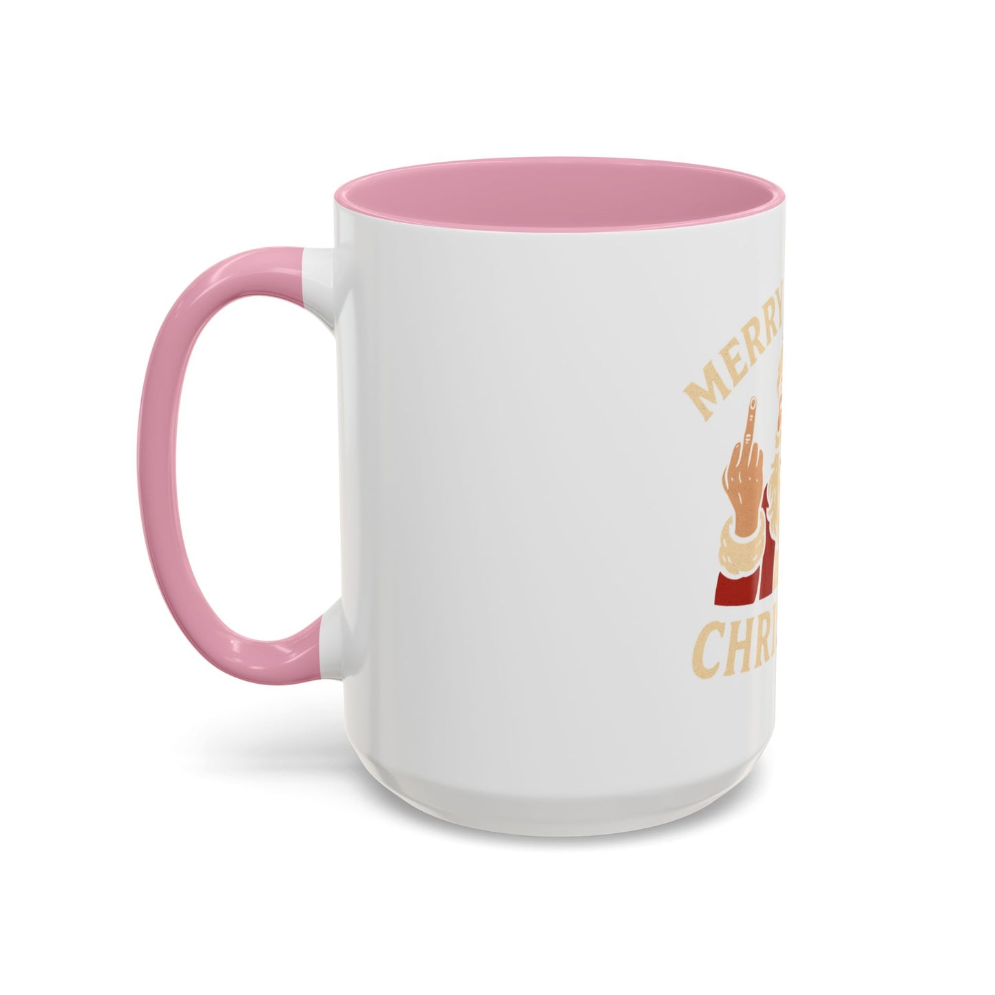 Merry Fucking Christmas Mug — Funny Santa Middle Finger Coffee Cup (11oz & 15oz)