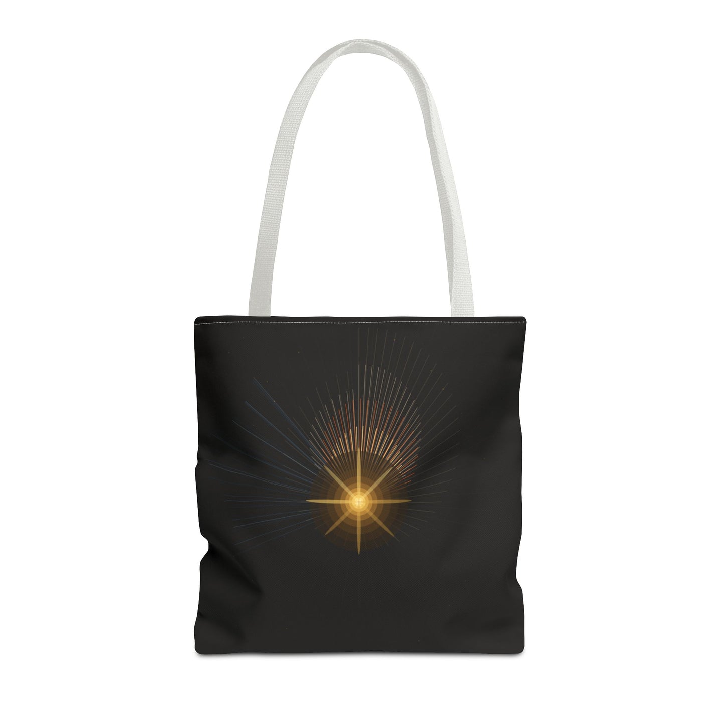 Radiant Starburst Tote Bag | Golden Light Celestial Design - TRV