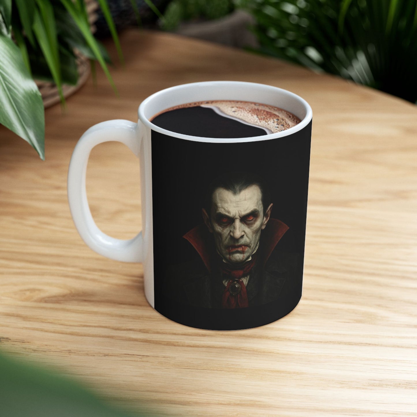 Gothic Dracula Vampire Ceramic Mug, Perfect for Halloween, Spooky Gifts, Coffee Lovers, Home Decor, 11oz & 15oz Sizes - TRV
