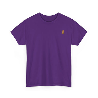 Brown kitten graphic T-shirt for cat lovers, casual printify T-shirt featuring a cute feline design on soft fabric.
