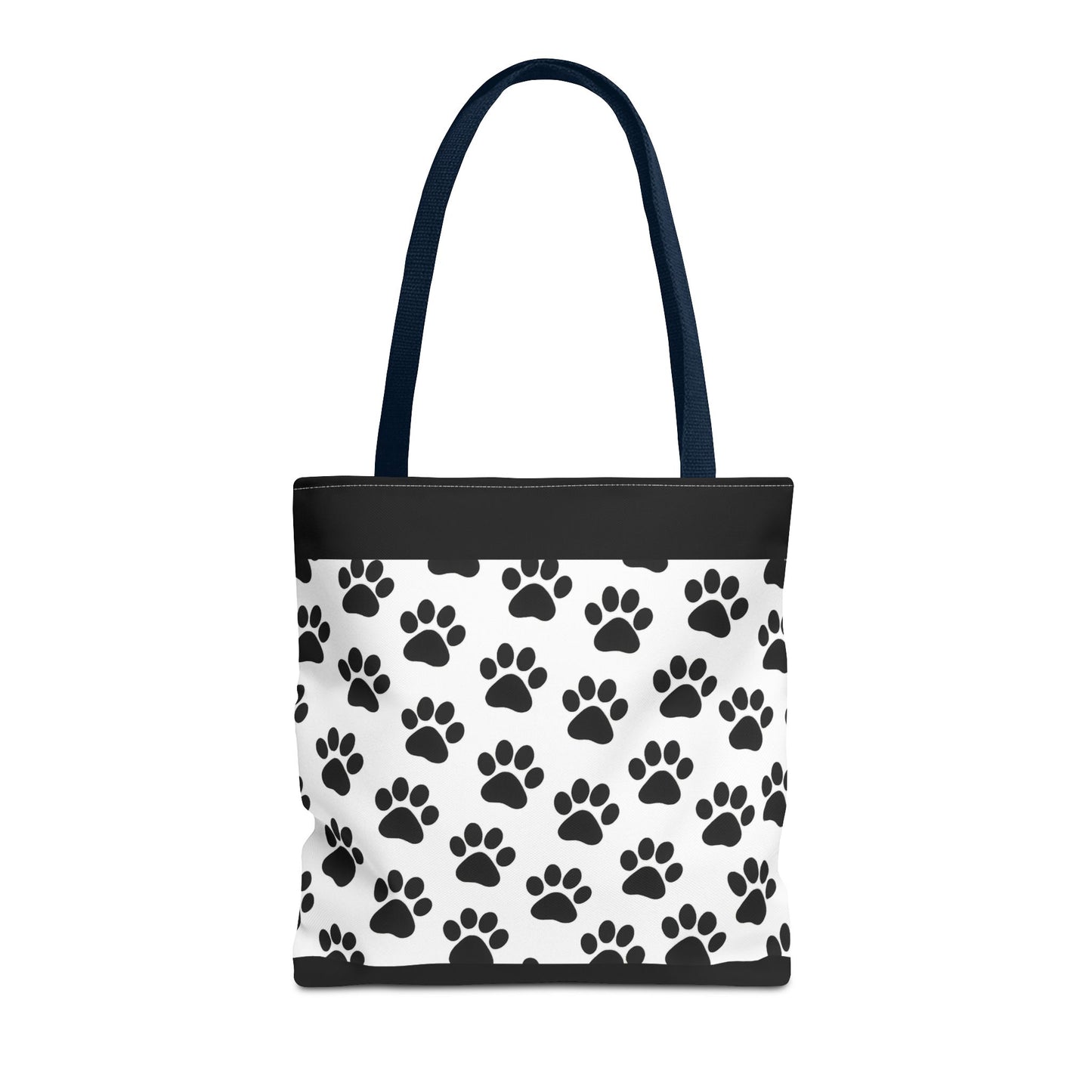 Eco-friendly paw print tote bag by Printify, stylish carryall for dog and cat lovers, featuring a paw print design on durable fabric.
