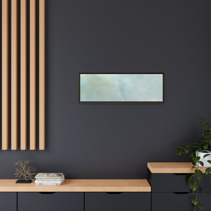 Soft abstract pastel watercolor design on matte canvas by Printify, showcasing a colorful, artistic wall decoration.