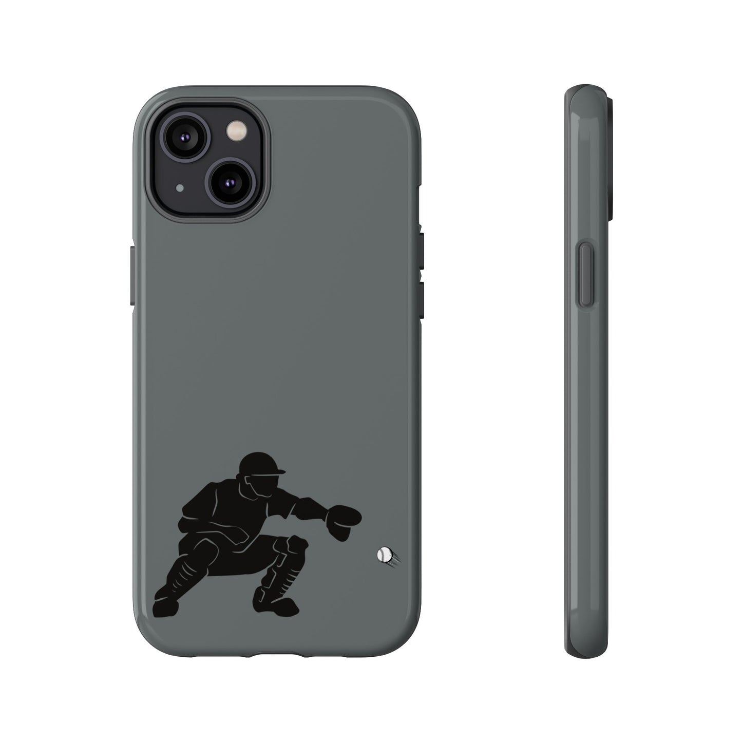 Baseball Catcher Phone Case, Sports Phone Accessory, Tough Cases, Gift for Athletes, Sports Fan Merchandise, Unique Design - TRV