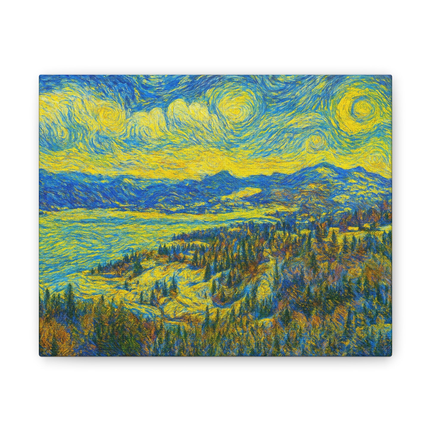 Vibrant Canvas Art, Framed Wall Decor, Modern Home Decor, Landscape Painting, Gift for Art Lovers, Art for Living Room