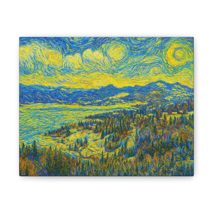 Vibrant Canvas Art, Framed Wall Decor, Modern Home Decor, Landscape Painting, Gift for Art Lovers, Art for Living Room