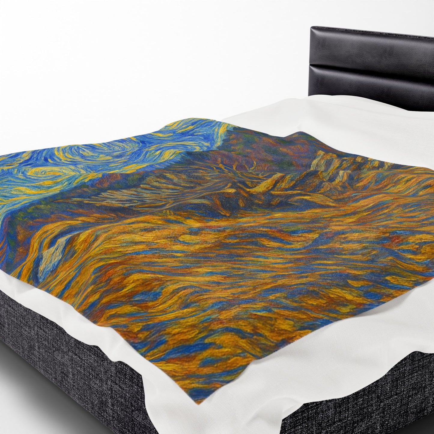 Starry Night Velveteen Plush Blanket, Cozy Throw Blanket for Home Decor, Gift for Art Lovers, Perfect for Christmas or Home Warmth - TRV