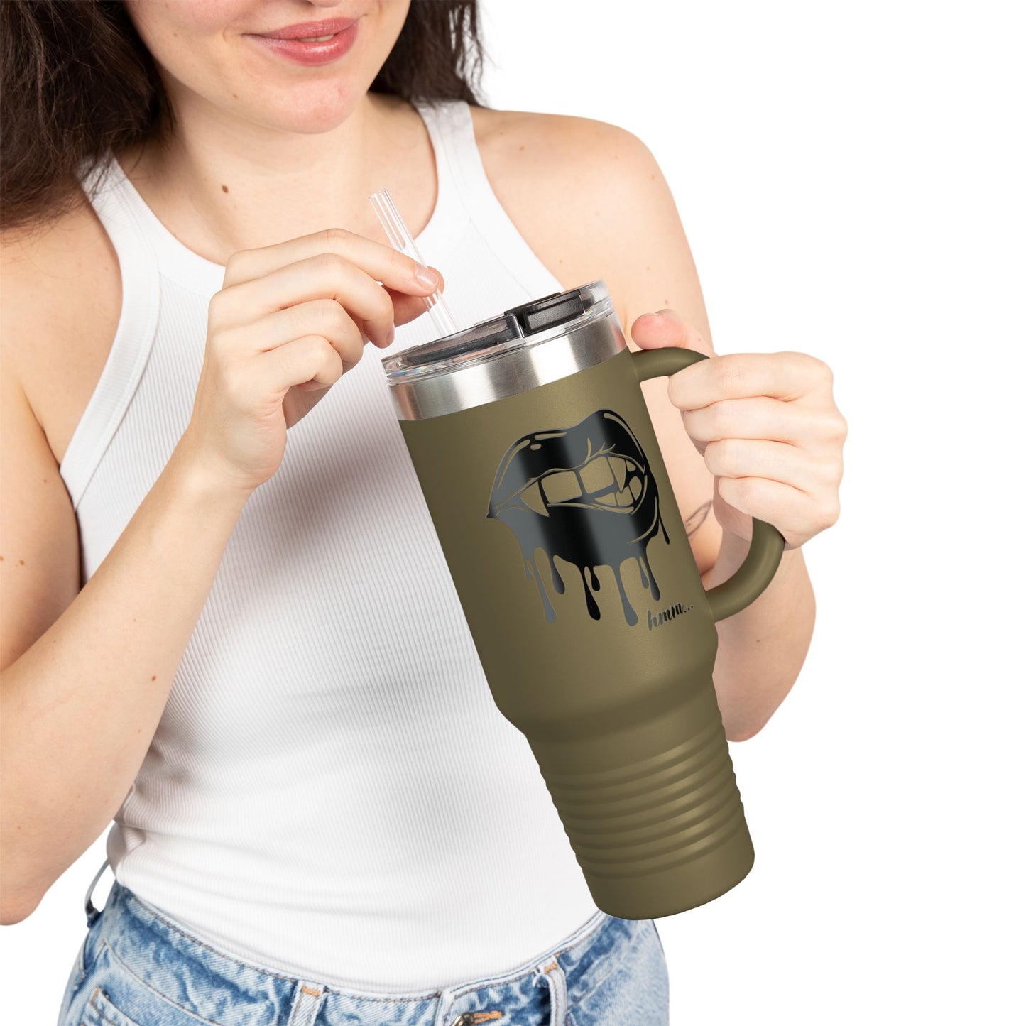 Stylish Insulated Travel Mug - 40oz with Edgy Design for Coffee Lovers