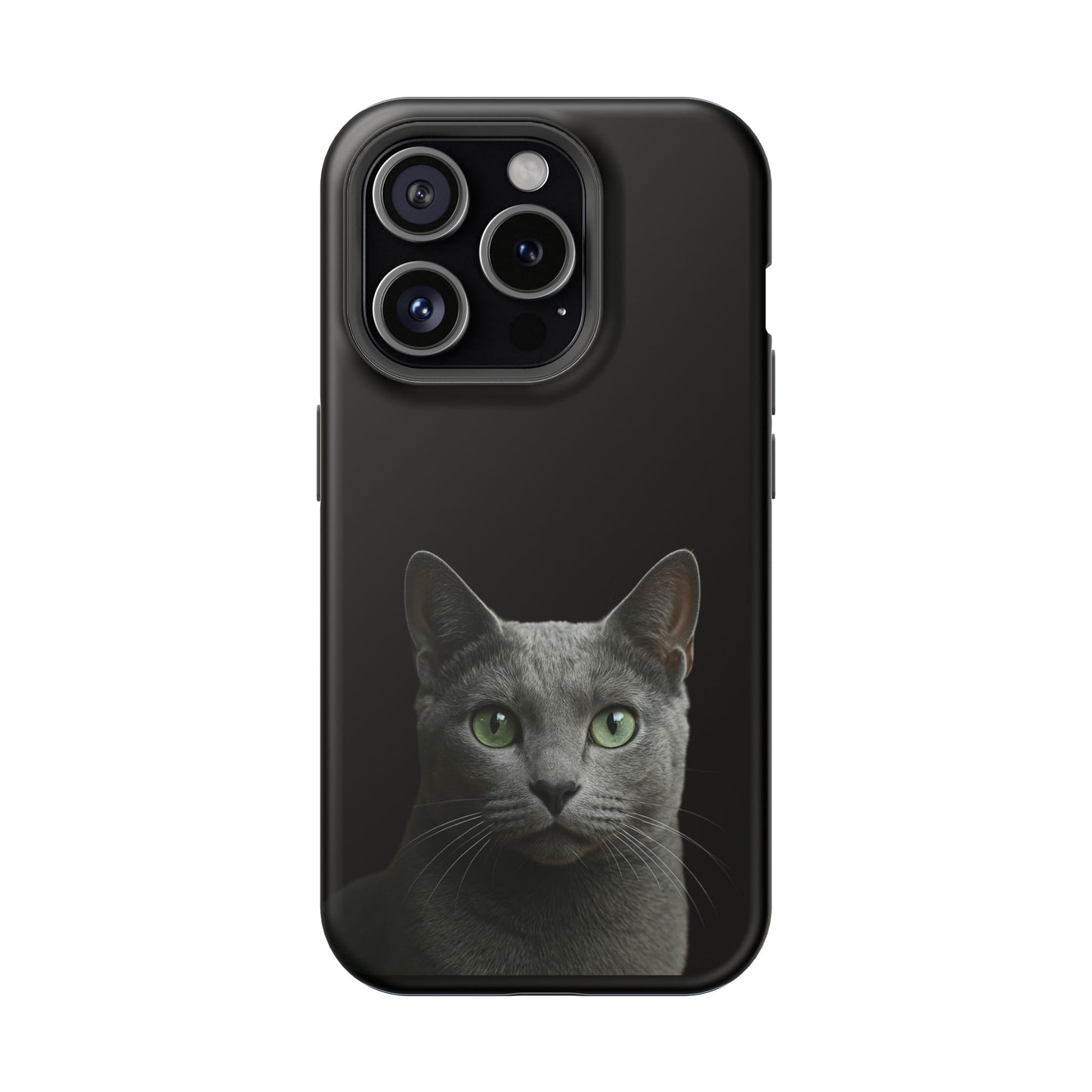 Russian Blue Cat Phone Case — Magnetic Impact-Resistant iPhone Cover