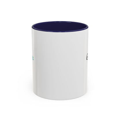 Printify Good Vibes Only accent coffee mug with positive morning quote, featuring a stylish design and a comfortable handle.