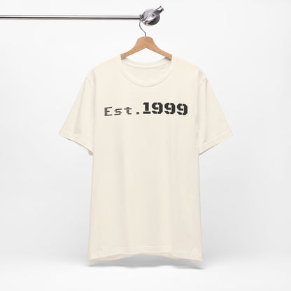Established 1999 Unisex Tee | Vintage Birth Year Shirt, Casual Birthday Gift, Personalized Family Reunion Apparel, Retro Style [...] - TRV