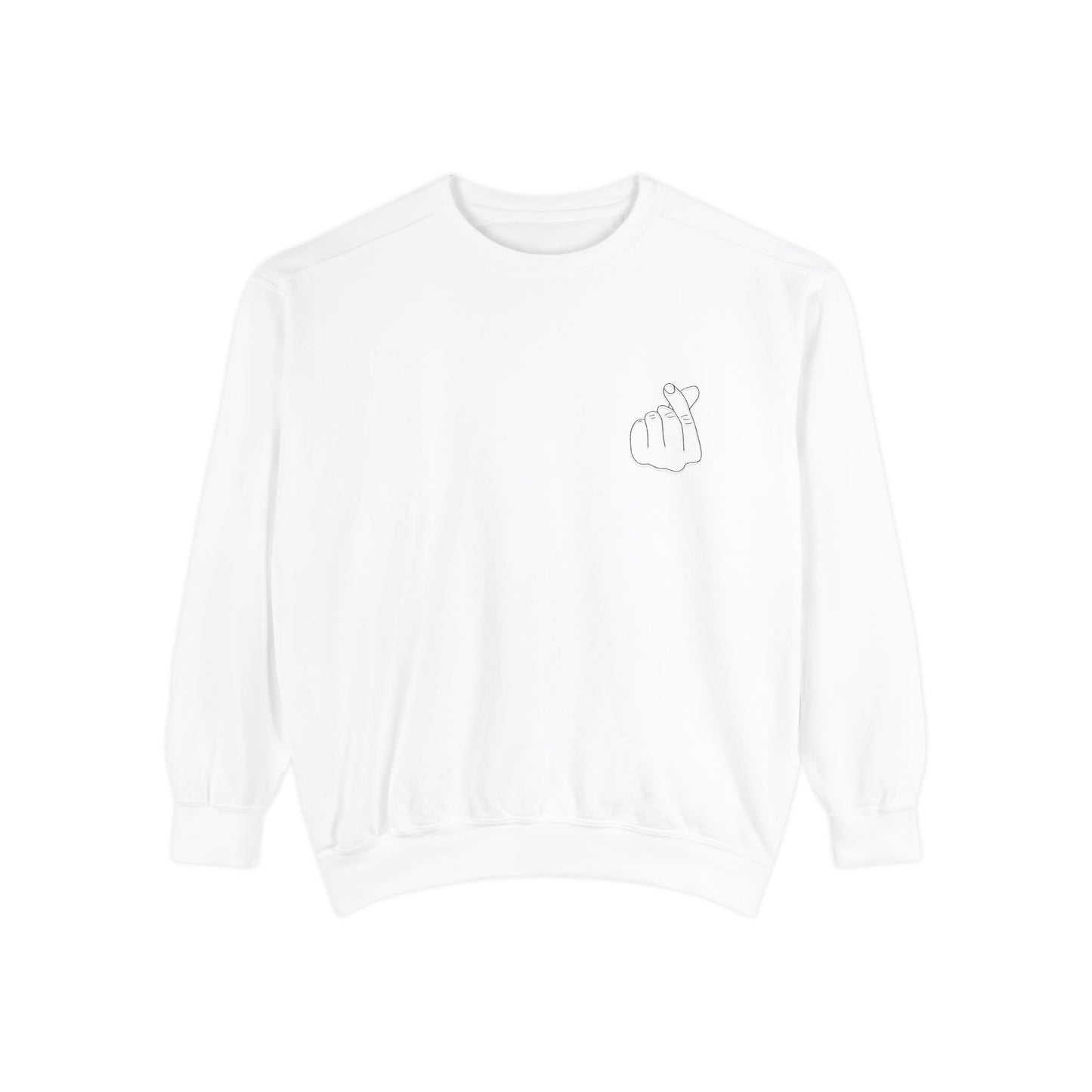 Minimalist Unisex Sweatshirt with Hand Design - Cozy & Stylish