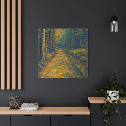 Van Gogh Style Forest Canvas Art | Nature Wall Decor, Home Office Accent, Gift for Nature Lovers, Gallery Wrapped, Living Room Wall Art - TRV