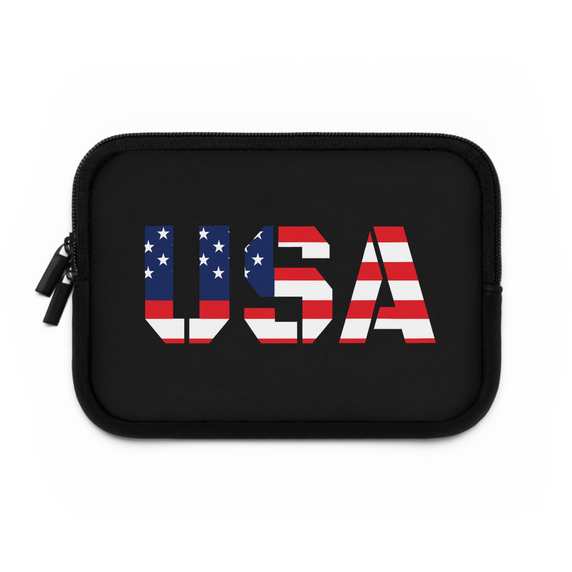 Patriotic Laptop Sleeve, Independence Day Tech Case, USA Flag Electronics Pouch, Work or School Accessory, Holiday Gift, 4th of July Cover - TRV