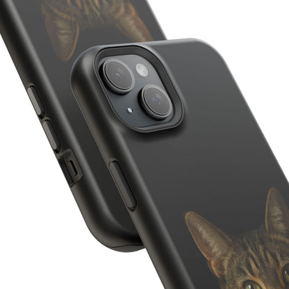 Magnetic Impact-Resistant Phone Case — Realistic Tabby Cat Portrait