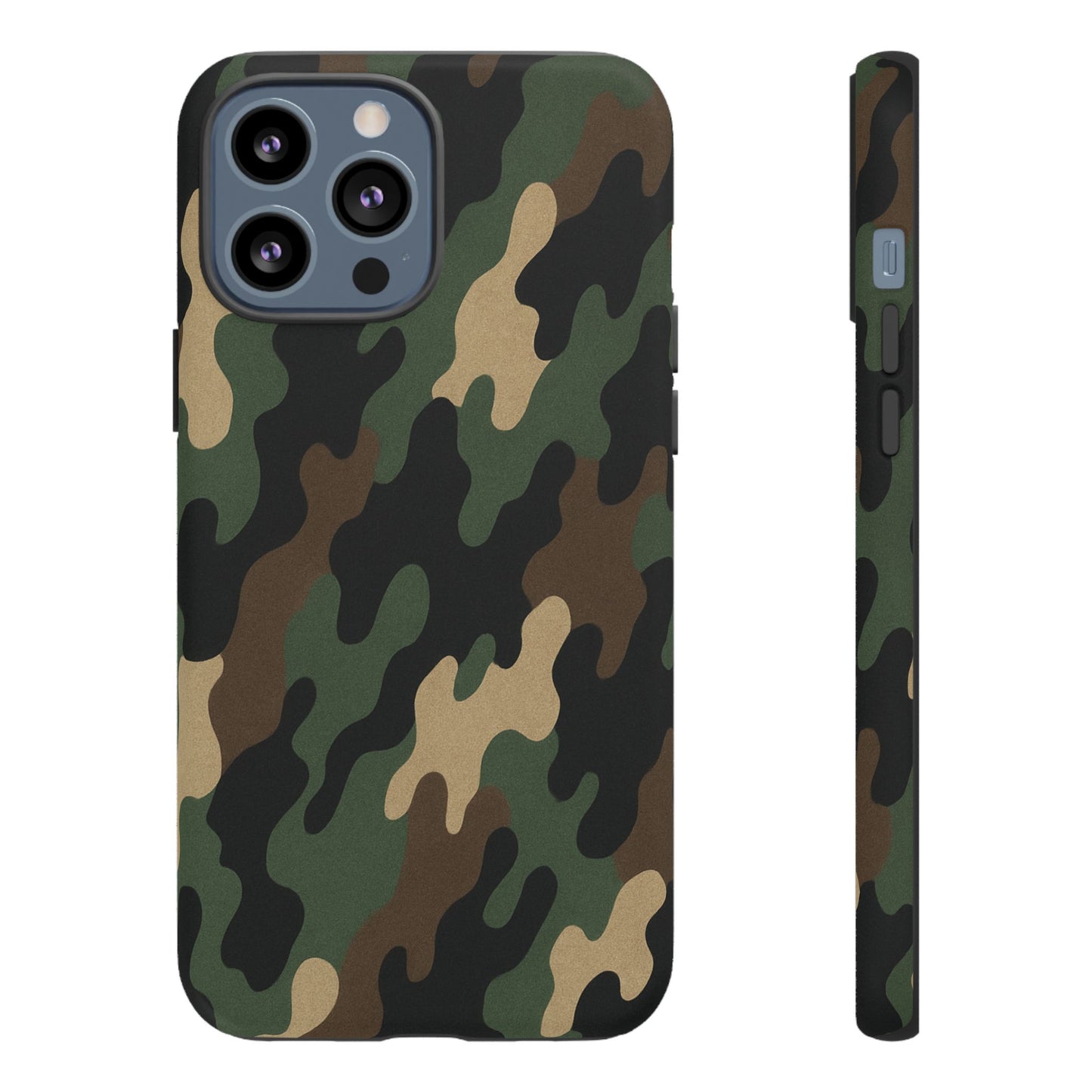 Camouflage tough phone case by Printify, rugged protective design with camo pattern for smartphones.