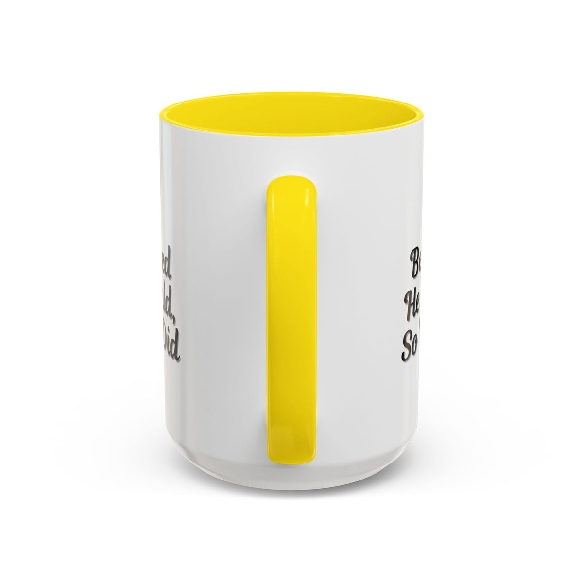 Printify inspirational coffee mug with the phrase "He Believed He Could So He Did" featuring a ceramic mug design.