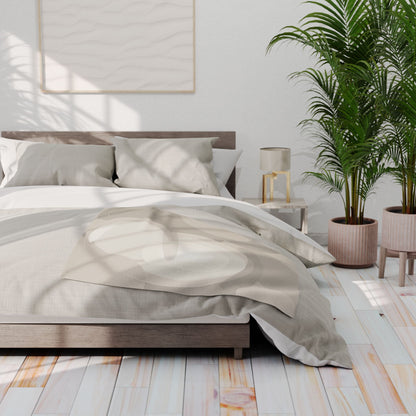 Abstract Neutral Swirls Arctic Fleece Blanket | Minimal Modern Throw