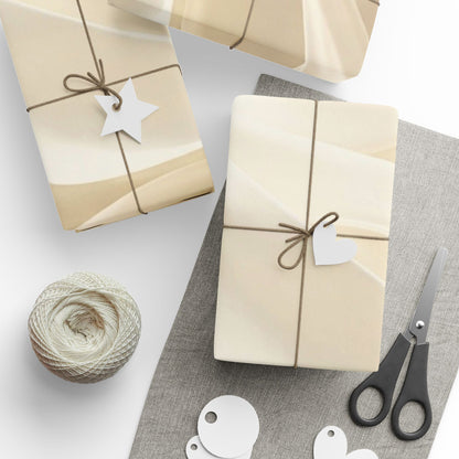 Elegant Cream Marble Wrapping Paper Roll