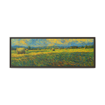 Framed multi-color landscape matte canvas print by Printify, showcasing a vibrant scenic artwork with a sleek frame.