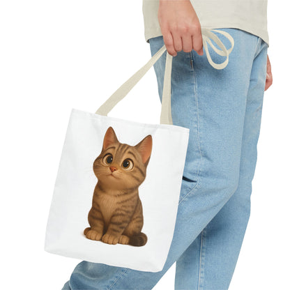 Cute Cat Tote Bag - Perfect for Animal Lovers, Eco-Friendly Carryall, Beach Bag, Shopping Tote, Gift for Cat Owners - TRV