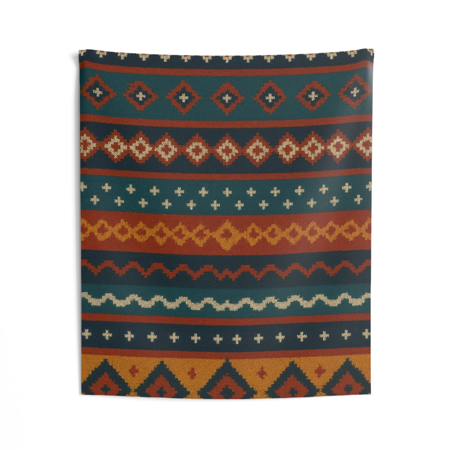 Southwestern Pattern Wall Tapestry – Boho Tribal Geometric Decor