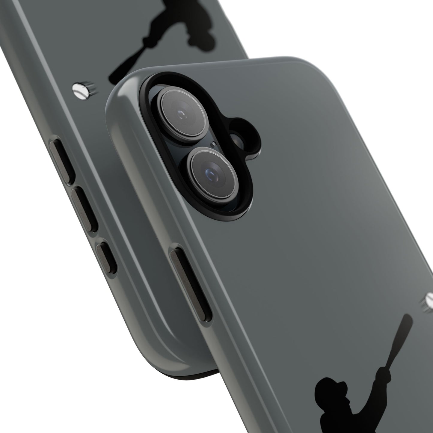 Printify baseball batter phone case, tough protective smartphone cover with baseball player design for fans.