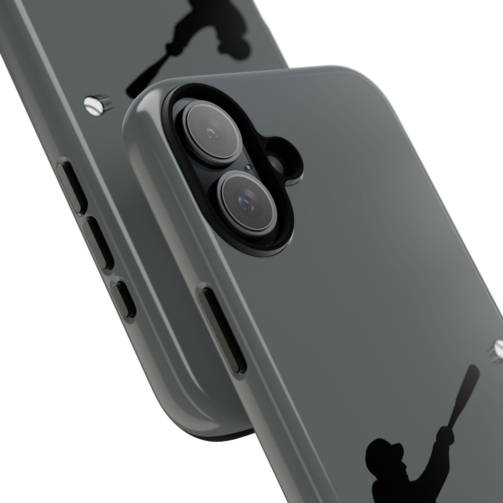 Printify baseball batter phone case, tough protective smartphone cover with baseball player design for fans.