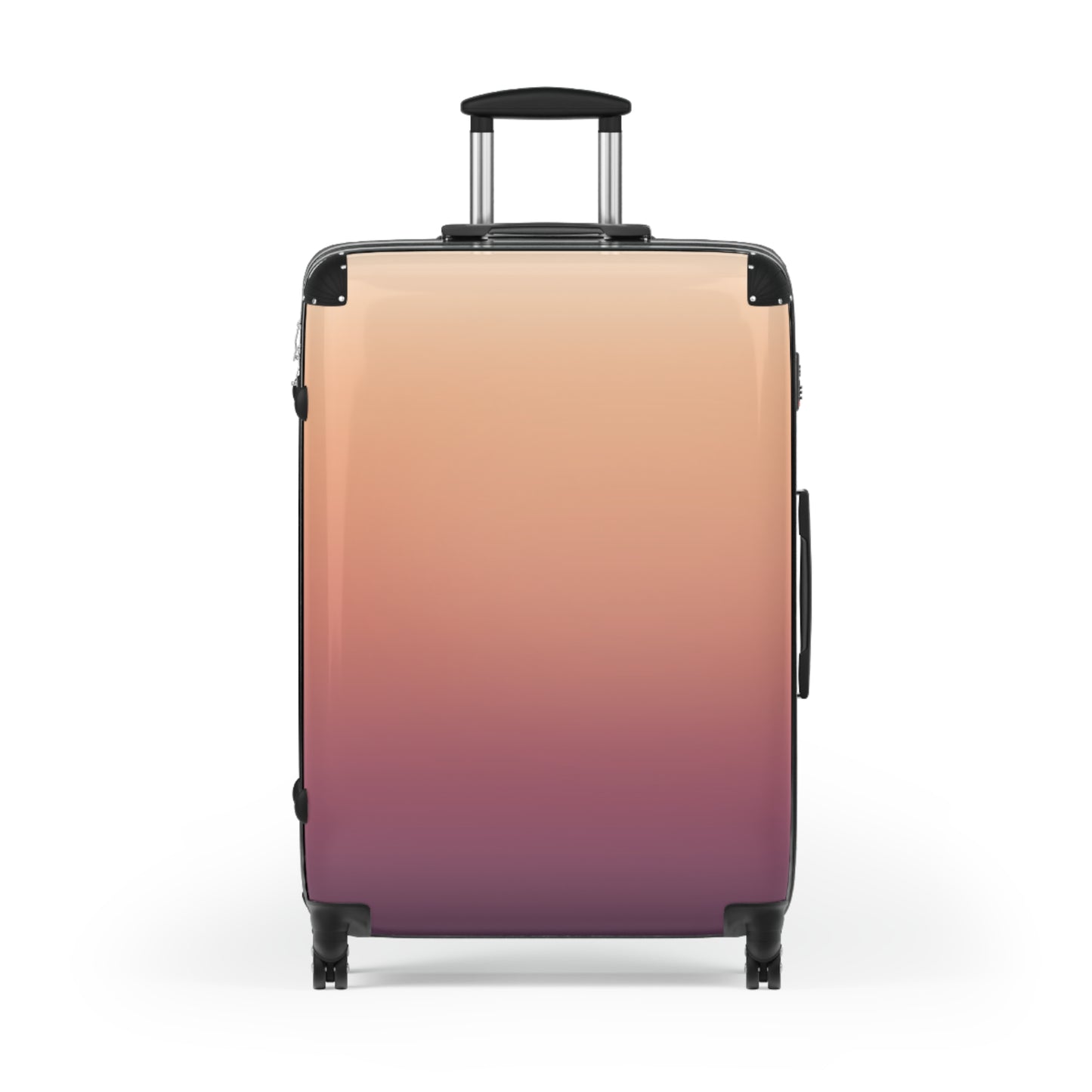 Gradient Ombre Carry-On Suitcase — Sunset Pink to Plum Travel Luggage