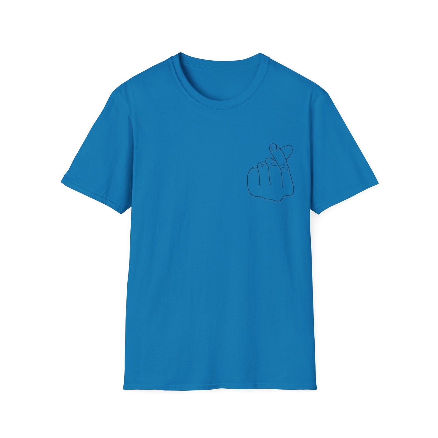Trendy Unisex Softstyle T-Shirt with Love Hand Gesture Design