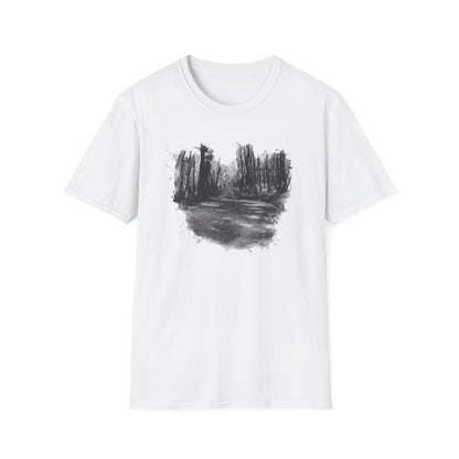 Minimalist Nature-Inspired Unisex Softstyle T-Shirt, Casual Wear, Everyday Style, Gift for Nature Lovers, Eco-Friendly Fashion