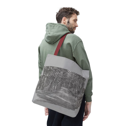 Scenic Path Tote Bag, Reversible Tote, Eco-Friendly Shopper, Outdoor Adventure Bag, Gift for Nature Lovers, Stylish Carryall - TRV