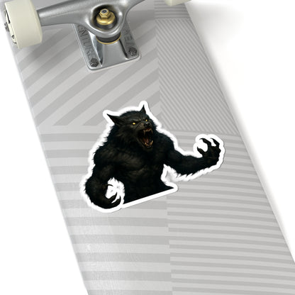 Fierce werewolf kiss-cut stickers featuring spooky monster designs, perfect for Halloween decorations and gift embellishments.