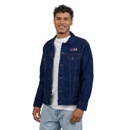 Embroidered Unisex Denim Jacket - Stylish, Casual, Perfect for Summer Outings, Men's & Women's Fashion Statement, Birthday Gift, [...] - TRV