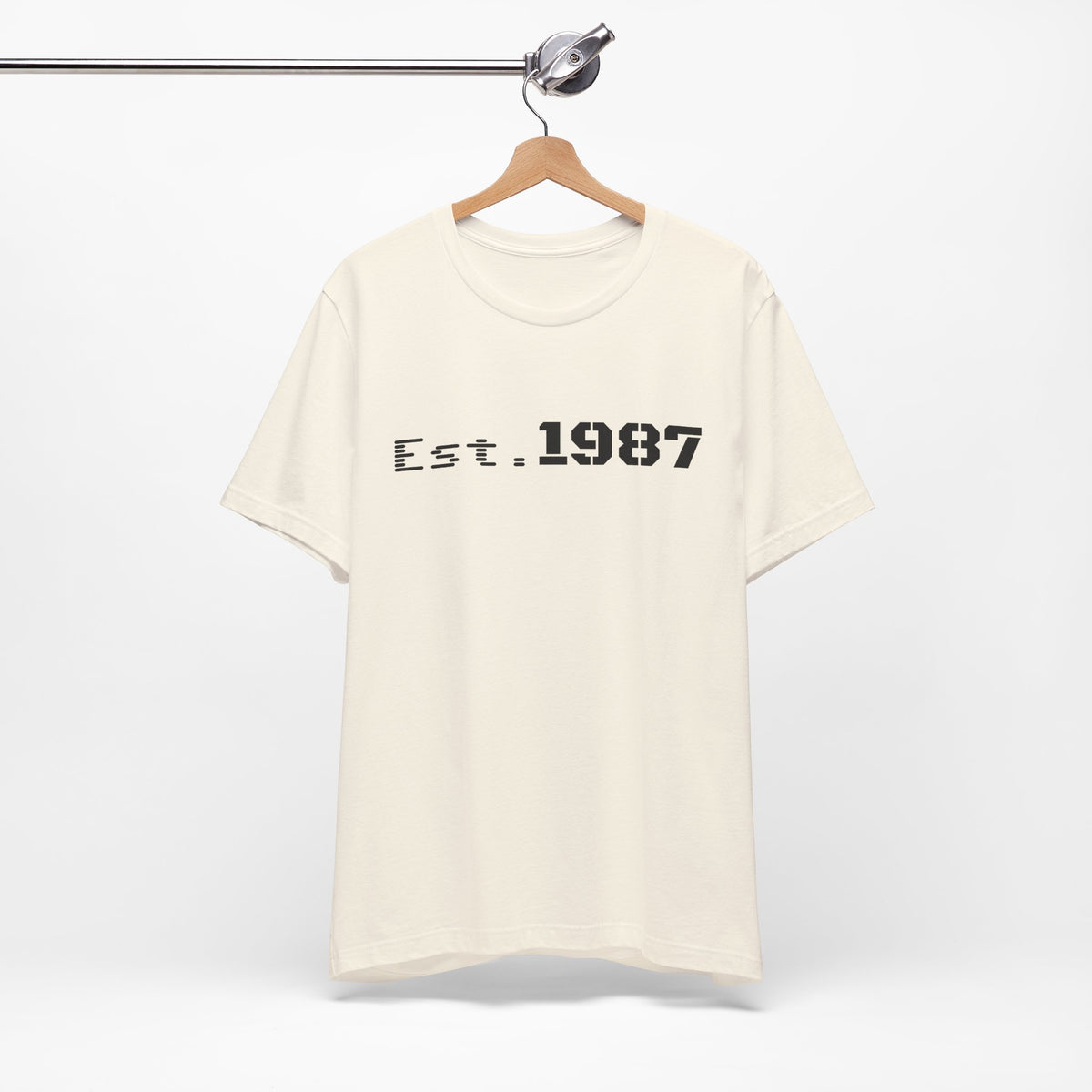 Vintage Est. 1987 T-Shirt by Printify featuring a classic design celebrating the year 1987.