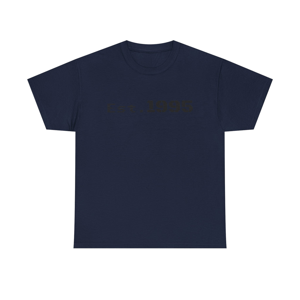 Vintage minimalist "Est. 1995" T-shirt by Printify featuring a simple design celebrating the birth year.