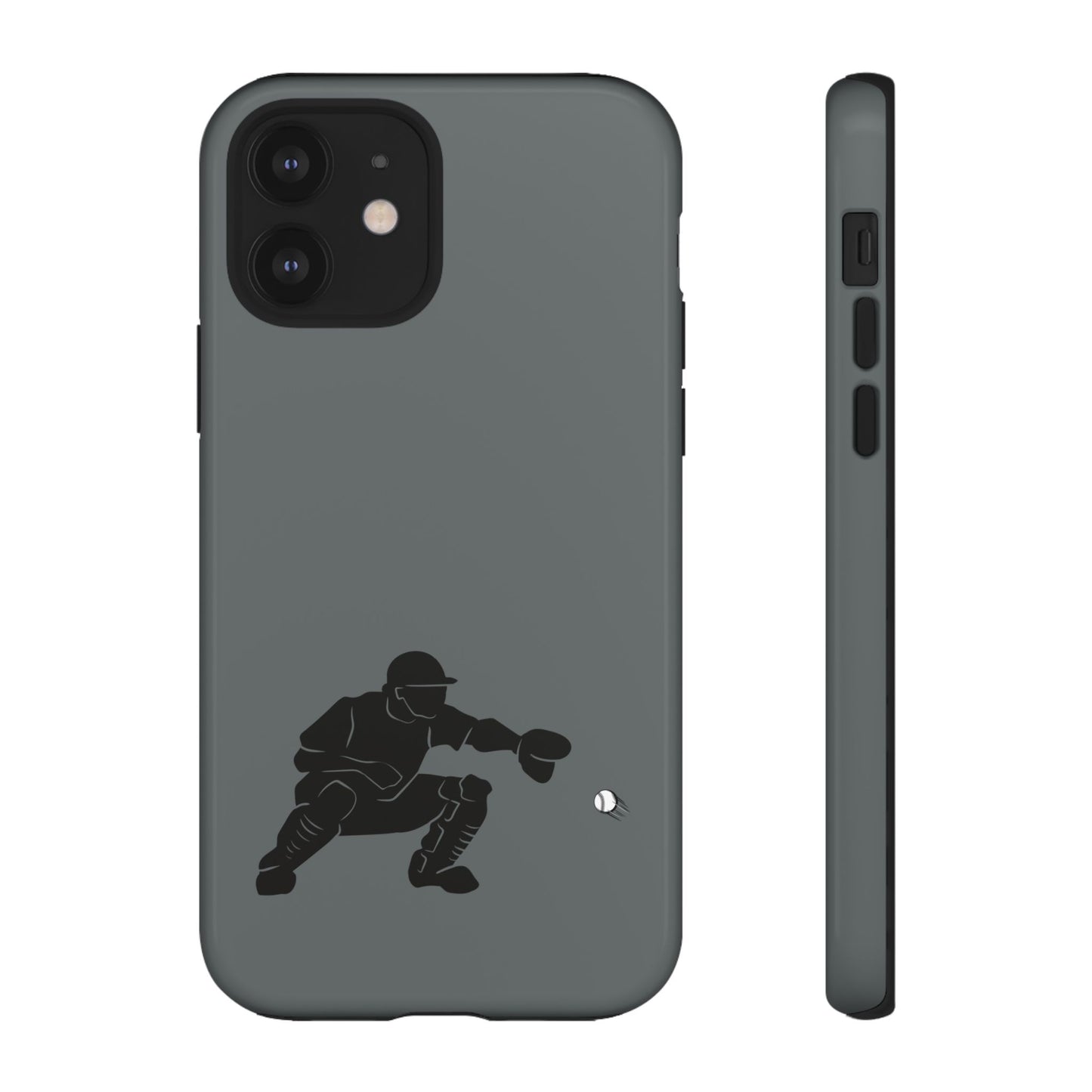 Printify baseball catcher phone case, tough protective cover with catcher design, fits smartphone for durable style and safety.