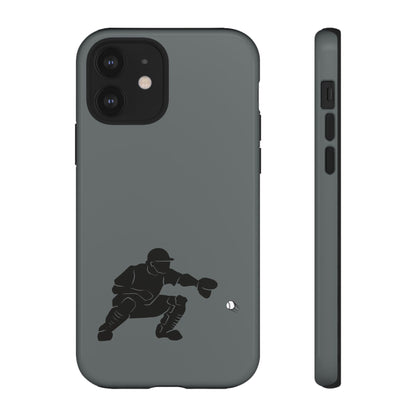 Printify baseball catcher phone case, tough protective cover with catcher design, fits smartphone for durable style and safety.