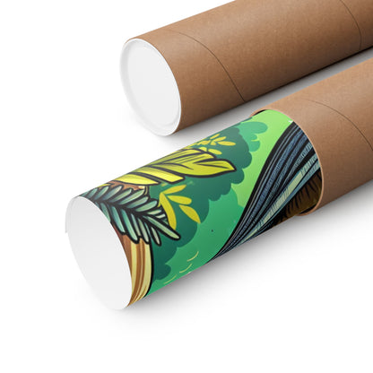 Sloth Hammock Matte Poster — Tropical Relaxation Wall Art
