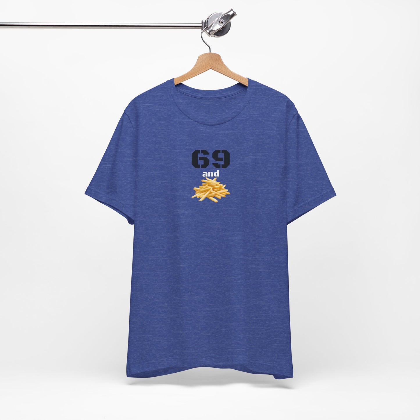 Funny 69 And French Fries Graphic Tee, Casual Humor Shirt, Cute Gift, Stylish Graphic Top, Unisex Quirky T-Shirt, Everyday Wear