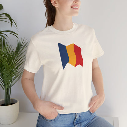 Romanian Flag Unisex Short Sleeve Tee, Casual Shirt, Travel T-Shirt, Gift for Romanians, Summer Outfit, Everyday Wear