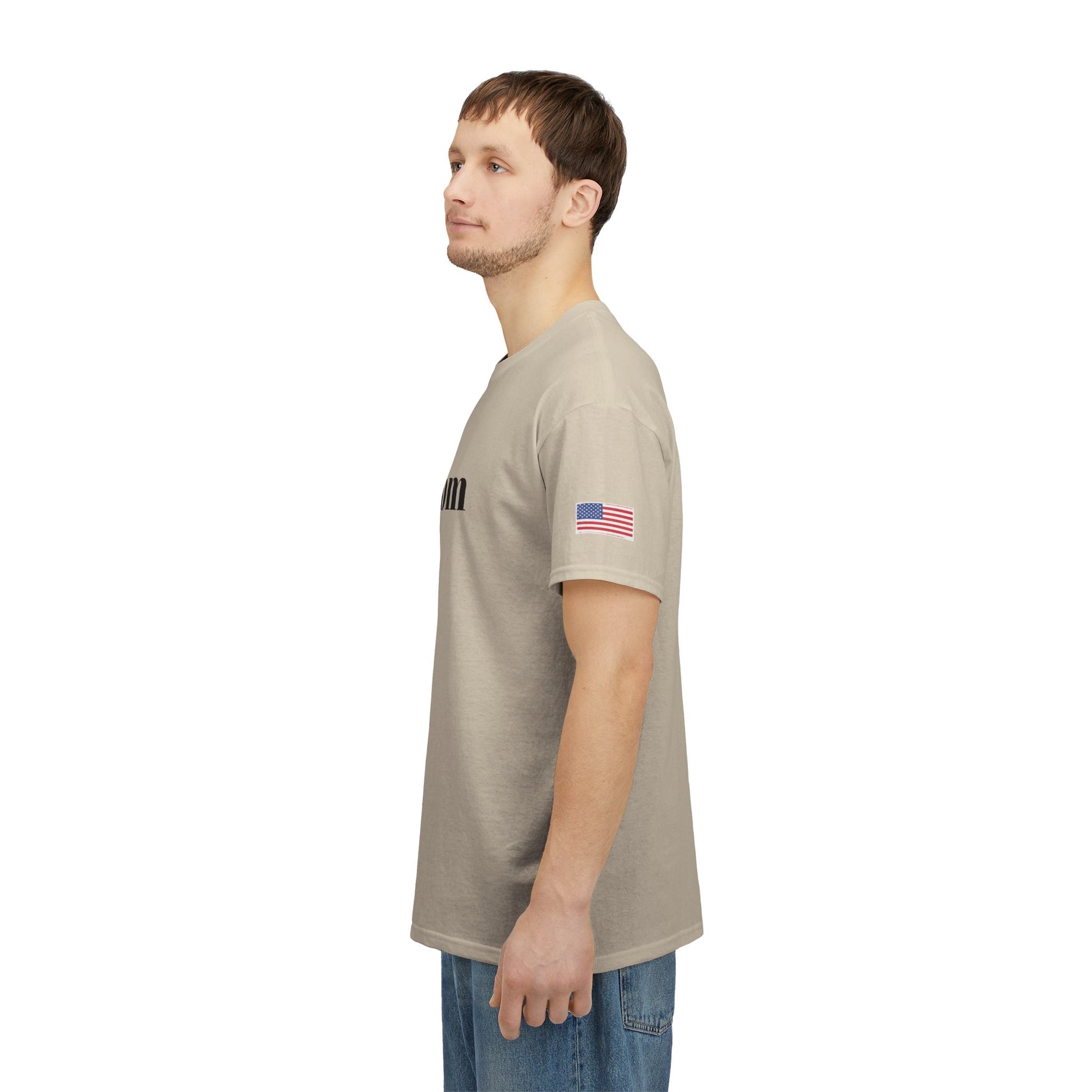 Freedom script tee | T-Shirt, American flag sleeve - TRV