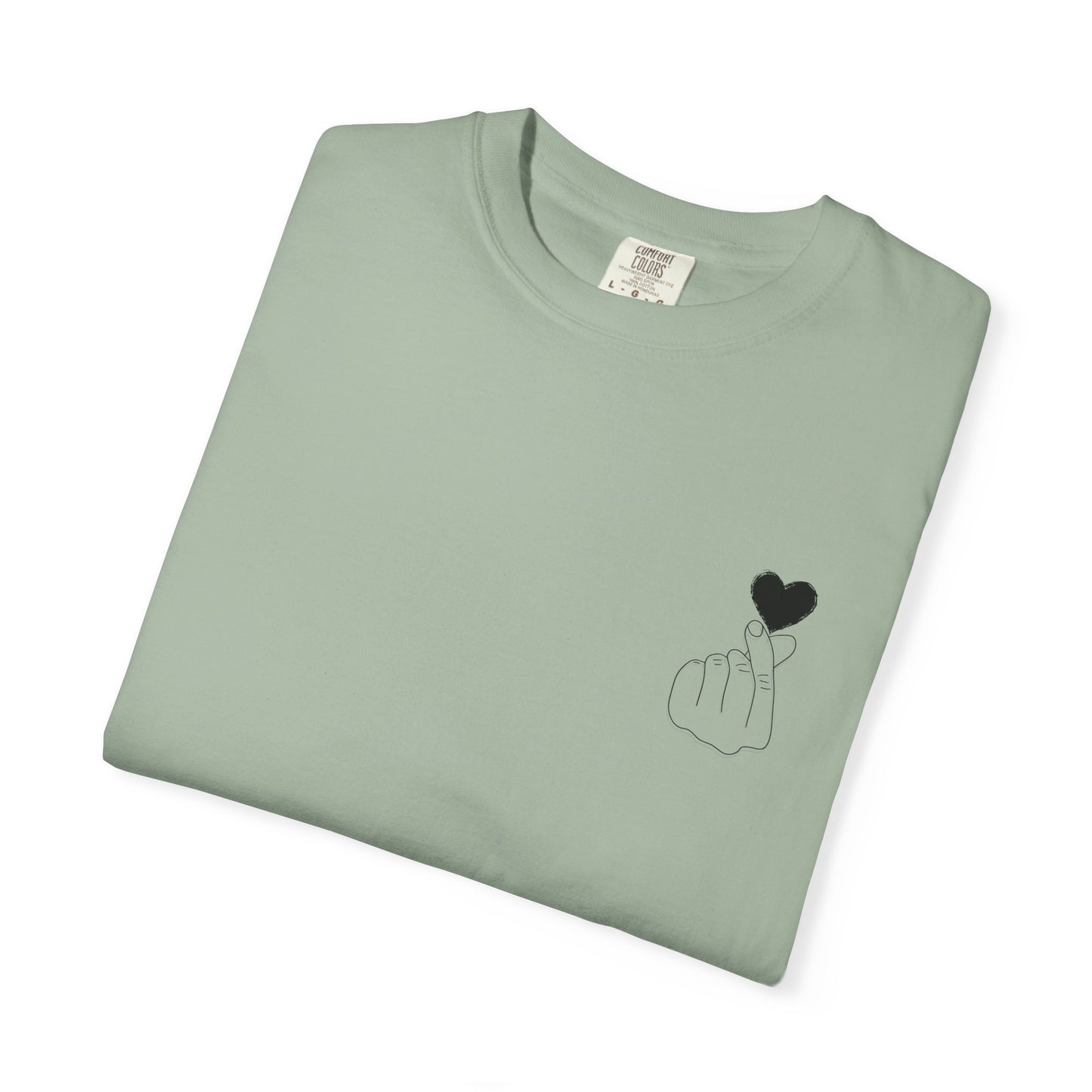 Unisex Garment-Dyed T-Shirt with Heart Design | Casual Trendy Wear for All Occasions
