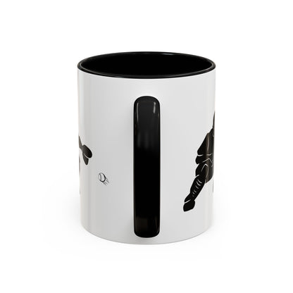 Baseball Catcher Coffee Mug, Sports Gift for Coaches, Black Accent Mug for Fans, Perfect for Birthdays & Celebrations, Unique Cup - TRV