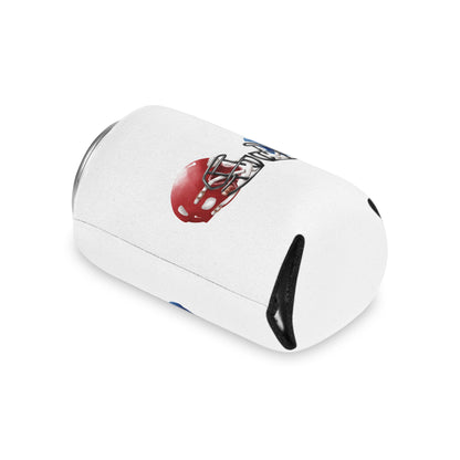 Football Helmet Can Cooler - Red vs Blue Rivalry Koozie